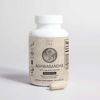 Ashwagandha with Black Pepper – Herbal Supplement for Daily Wellness | 60 Capsules