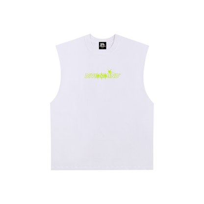 Raw Edge Cotton Tank Top